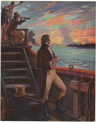 Birth of our National Anthem Francis Scott Key Writing "The Star-Spangled Banner" 